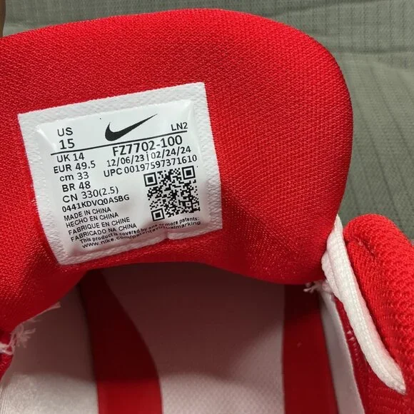 Nike Alpha Menace 4 Men’s Size 15 Red/White Pro Football Cleats - Picture 2 of 9